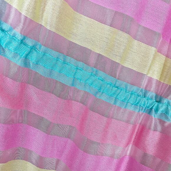 NWOT Halogen X Atlantic-Pacific Stripe Tiered Organza Dress - M - Picture 7 of 9